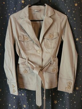 St. John's Bay | Tan Belted Jacket Small